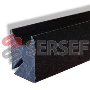 GUIA DE POLIZENE UHR NEGRO DIAMETRO=12 MM. PARA CURVA FRESADO A 45 GRADOS
