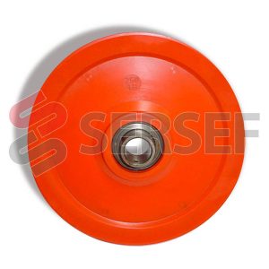 POLEA PLASTICA LOCA B-250 CON BALERO RB-206 FORO= 30 MM. MARCA FM