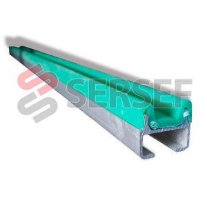 PERFIL EN ALUMINIO CON POLIZENE PARA GUIA SECCION B L=3000 MARCA FM