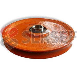 POLEA A DISCO LOCA C-230 MM. FORO=62 MM.CON BALERO Y ANILLO SEEGER