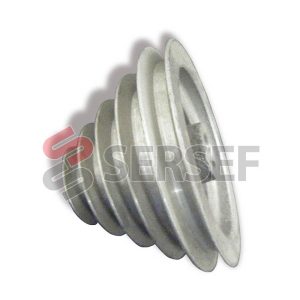 POLEA A GRADINI CON 5 RANURAS A/40-130 MM. FORO=19 MM. CON SEDE CH.