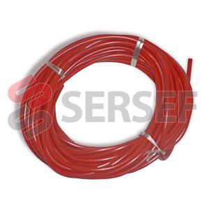 TUBO ROJO AL SILICON DE 10 X 16 MM. (PRESENTACION ROLLOS DE 30 METROS)