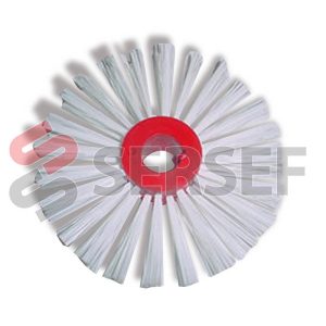 CEPILLO DIAMETRO 160 MM. FORO=25.5 EN NYLON DIAMETRO 15 MM.