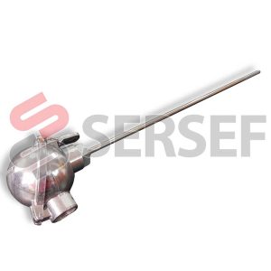 TERMOPAR TIPO K MGO L=350 X 6 EN INCONEL CON CABEZA TIPO D COPLE CALIENTE AISLADO MARCA
