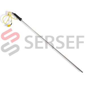 TERMOPAR TIPO K MGO INCONEL 6X700 MM.   CON MANGO CABLE + CONECTOR MINON MCA ZAMA