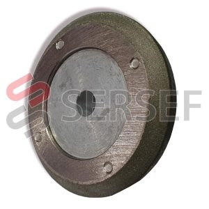 MUELA RECUBIERTA EN DIAMANTE DIAM. EXT. 100 MM. COMPLETA DE BASE P/MOTOR D=11 MM.