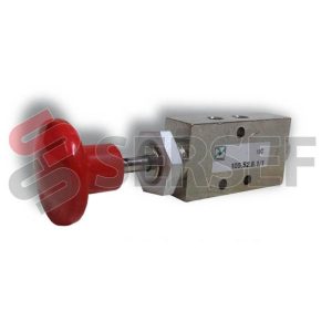MICRO VALVULA 5/2 M5 BOTON ROJO CODIGO 1055281/1 MARCA PNEUMAX