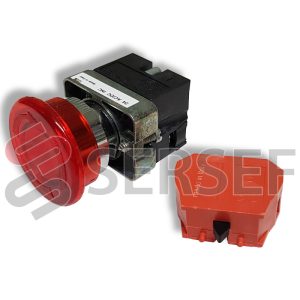 BOTON DE EMERGENCIA GCX1226-24 HONGO ILUM. ROJO 22MM. 24V A GIRO MCA AUTOMATION DIRECT