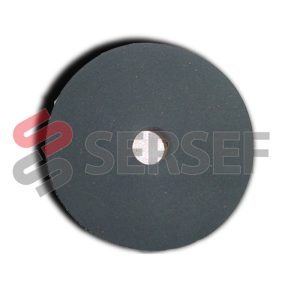 DISCO EN ESPONJA MOUSSE NEGRA DIAMETRO 170 X 20 MM. CON ADHESIVO