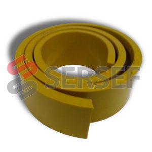 GOMA KELSTAR AMARILLA OPACA 45 SHORE ESPESOR 10 MM. H=50 MM.