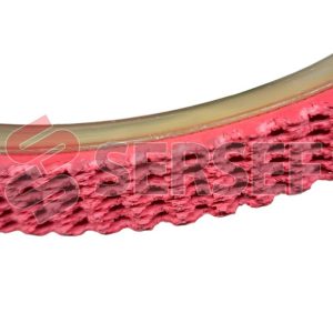 BANDA PWB+NAP+R SECCION B 17 TRANSPARENTE REFORZADA CON NIDO DE ABEJA COLOR ROJO POWER BELT