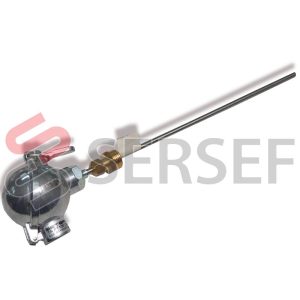 TERMOPAR TIPO PT100 MGO CLAS. B 6X300MM. ST D GUAINA AISI 316 ART. R1100.071.6006  MARCA ZAMA/SETER MODIFICADO CON COPLE 1/2 BSP/G EN LATON F=6.2 EX. ART. 3401.701.6006V