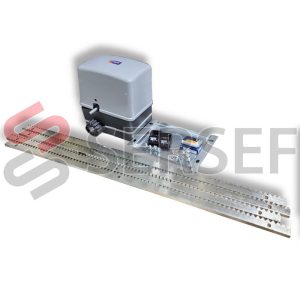 MOTOREDUCTOR PARA PUERTA CORREDIZA 600K SYMPLY 4M 110V C/CREMALLERA MET 12X30X2000 MM