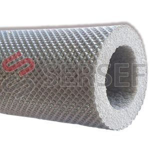TUBO PARA RECUBRIR RODILLO DE 22 X 34 ESPESOR 6 MM. RECUBIERTO EN FILM ANTIGRAFFI (2MTS)